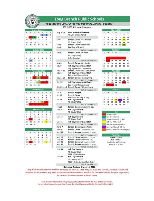 Calendar / Current School Year 20222023